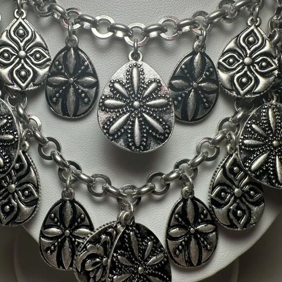 Premier Designs 16"+3" Statement Necklace Multicolored NWOT Bohemian Reversible - Picture 12 of 14